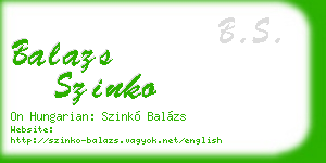 balazs szinko business card